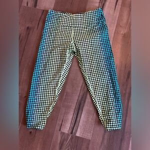 Green yellow ombré running tights